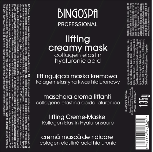 Liftingująca maska kremowa Anti Age BINGOSPA Professional