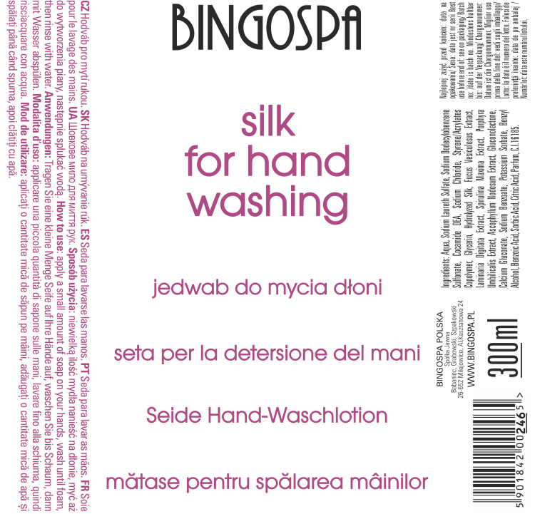 Jedwab do mycia dłoni BINGOSPA