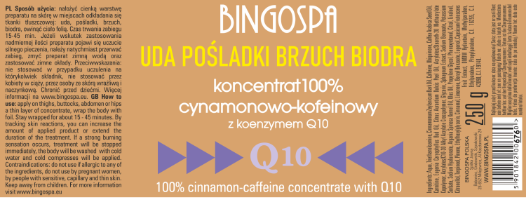 Koncentrat 100% cynamonowo-kofeinowy z koenzymem Q10 BINGOSPA