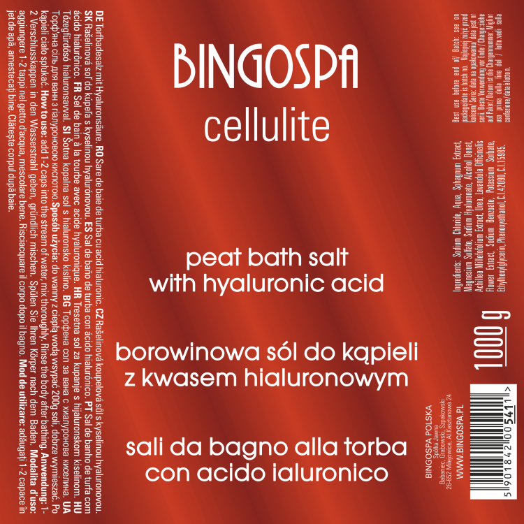 Sól borowinowa z kwasem hialuronowym BINGOSPA