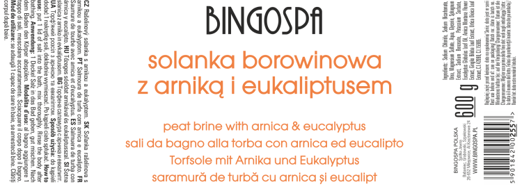 Solanka borowinowa z arniką i eukaliptusem BINGOSPA