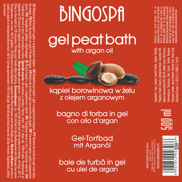 Borowinowy żel do kąpieli z olejem arganowym BINGOSPA