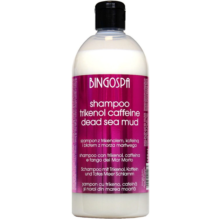 Szampon z kompleksem przeciwłupieżowym, kofeiną i błotem z Morza Martwego BINGOSPA