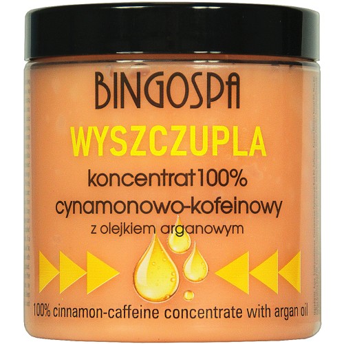 Koncentrat 100% cynamonowo-kofeinowy z olejkiem arganowym BINGOSPA słoik 250 g