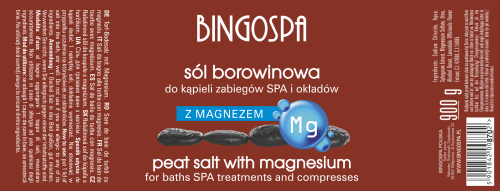 Sól borowinowa do kąpieli zabiegów SPA i okładów z magnezem 900 g