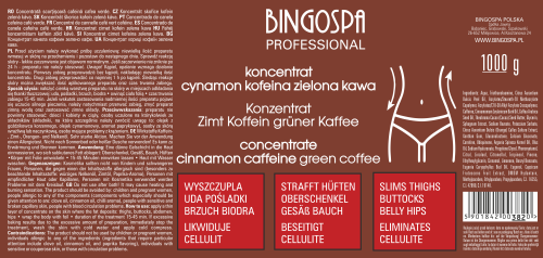 Koncentrat cynamon kofeina zielona kawa BINGOSPA
