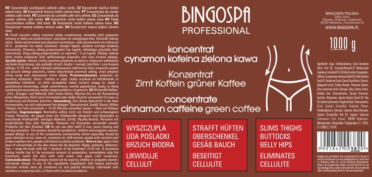 Koncentrat cynamon kofeina zielona kawa BINGOSPA