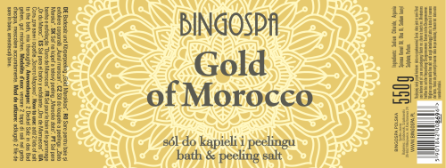 Gold of Morocco Sól do kąpieli peelingu z olejem arganowym 550 g BINGOSPA