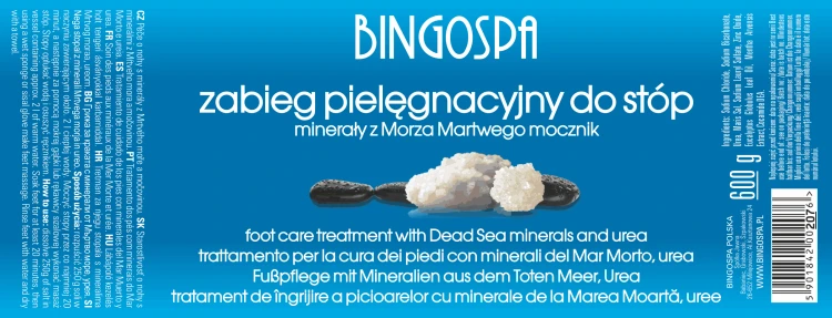 Zabieg z mocznikiem, minerałami Morza Martwego i olejkiem eukaliptusowym pielęgnacyjny do stóp BINGOSPA