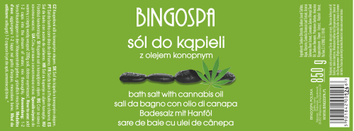 Sól do kąpieli z olejkiem konopnym 850 g BINGOSPA
