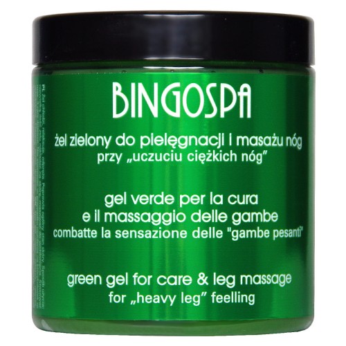 CIĘŻKIE ZMĘCZONE NOGI Żel zielony do masażu i pielęgnacji stóp 250 g BINGOSPA