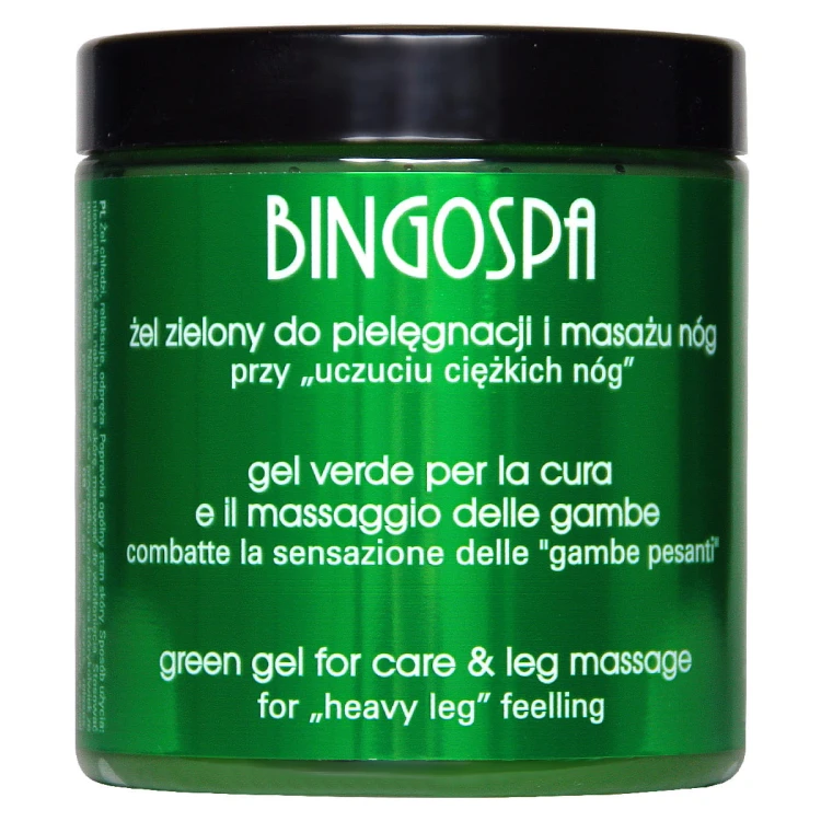 CIĘŻKIE ZMĘCZONE NOGI Żel zielony do masażu i pielęgnacji stóp 250 g BINGOSPA