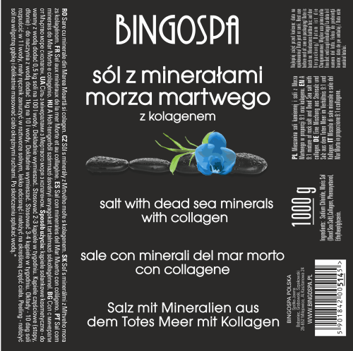 Sól z minerałami Morza Martwego z kolagenem BINGOSPA