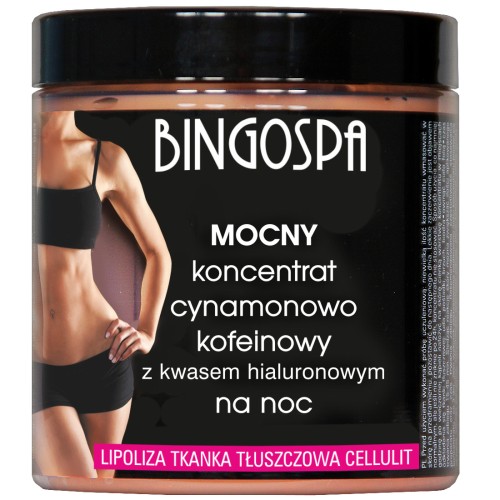 Mocny koncentrat na noc cynamonowo-kofeinowy z kwasem hialuronowym BINGOSPA  250 g