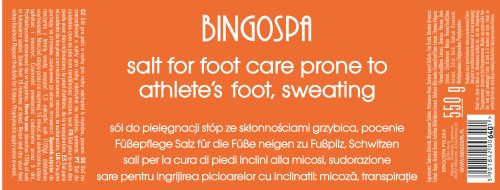 Sól do pielęgnacji stóp ze skłonnościami do grzybicy pocenia BINGOSPA