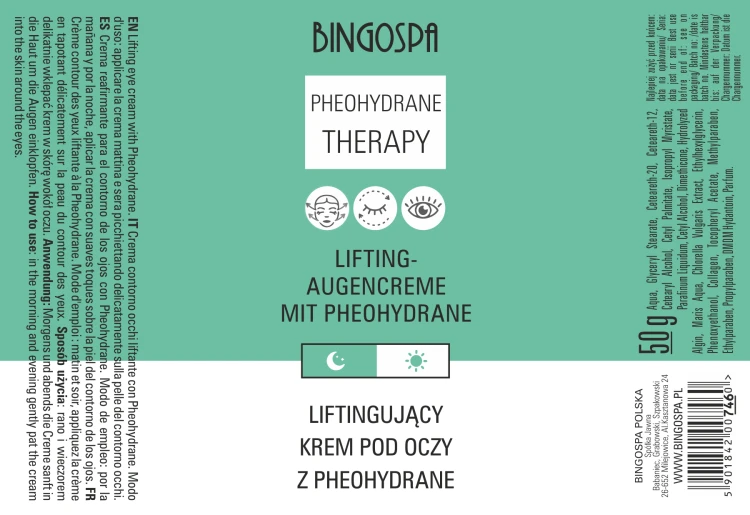 Liftingujący krem pod oczy z Pheohydrane 50 g