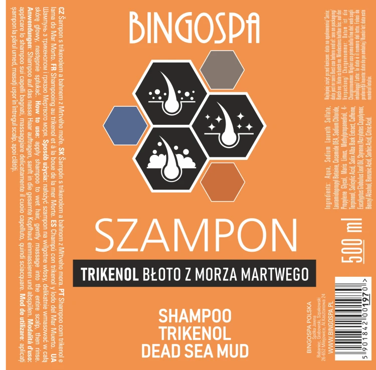 Szampon z Trikenolem i błotem z Morza Martwego 500 ml BINGOSPA