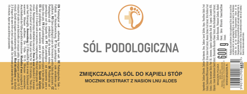 Sól podologiczna zmiękczająca sól do kąpieli stóp 600g BINGOSPA