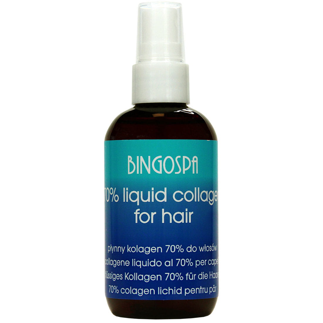 NA POROST I OBJĘTOŚĆ WŁOSÓW 70 % Kolagen do włosów 100 ml BINGOSPA