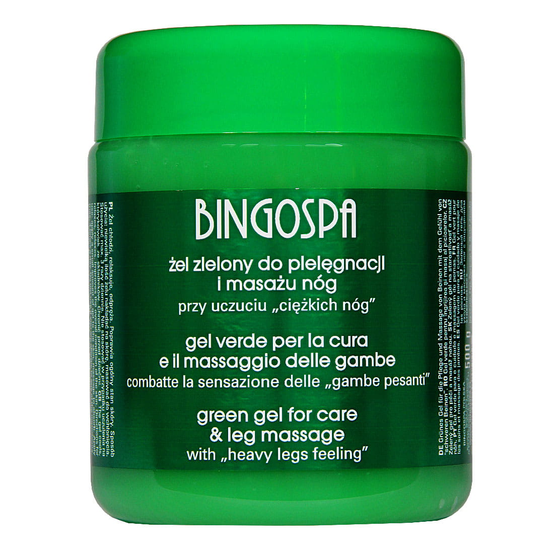 BÓL NÓG - CIĘŻKIE ZMĘCZONE NOGI Żel zielony 500 g BINGOSPA