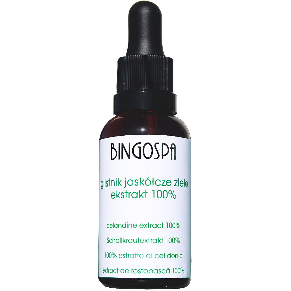 KURZAJKI BRODAWKI Glistnik jaskółcze ziele ekstrakt 100% 30 ml (surowiec kosmetyczny) BINGOSPA