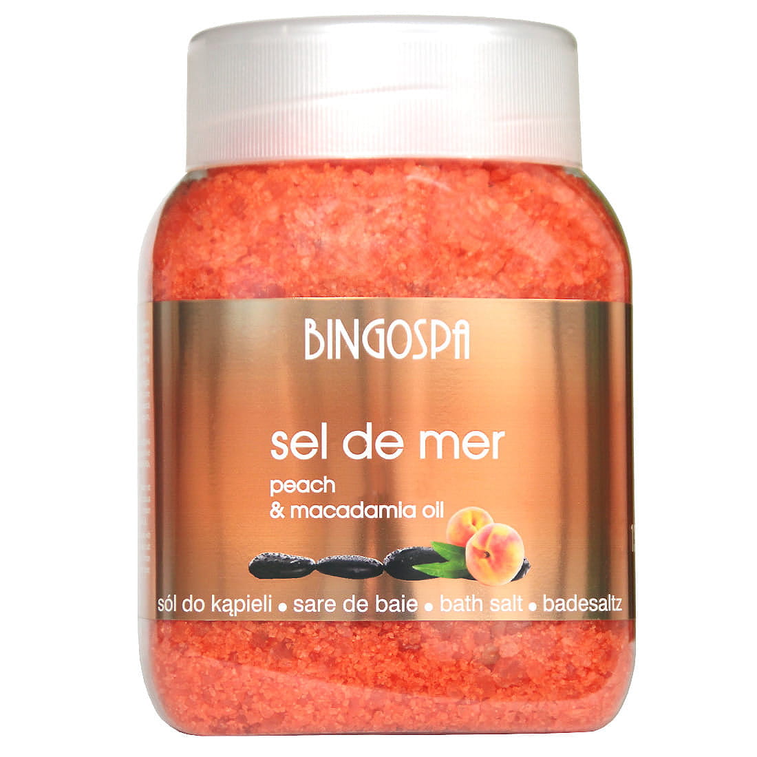 Sel de Mer Brzoskwinia i olejek makadamia 1350 g BINGOSPA