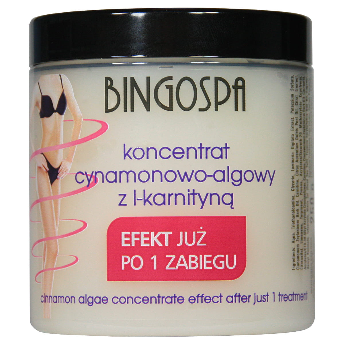EFEKT JUŻ PO 1 ZABIEGU Koncentrat cynamonowo - algowy z L-karnityną 250 g BINGOSPA