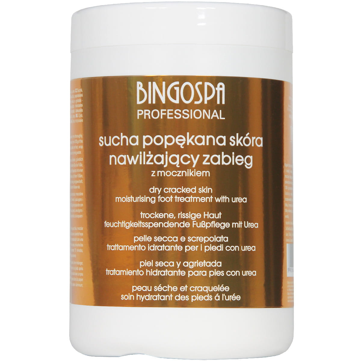 SUCHA POPĘKANA SKÓRA Nawilżający zabieg na stopy z mocznikiem 1000 g BINGOSPA Professional