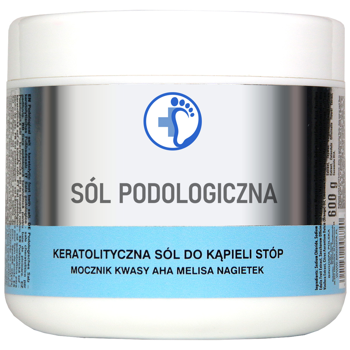Sól podologiczna keratolityczna sól do kąpieli stóp 600 g BINGOSPA