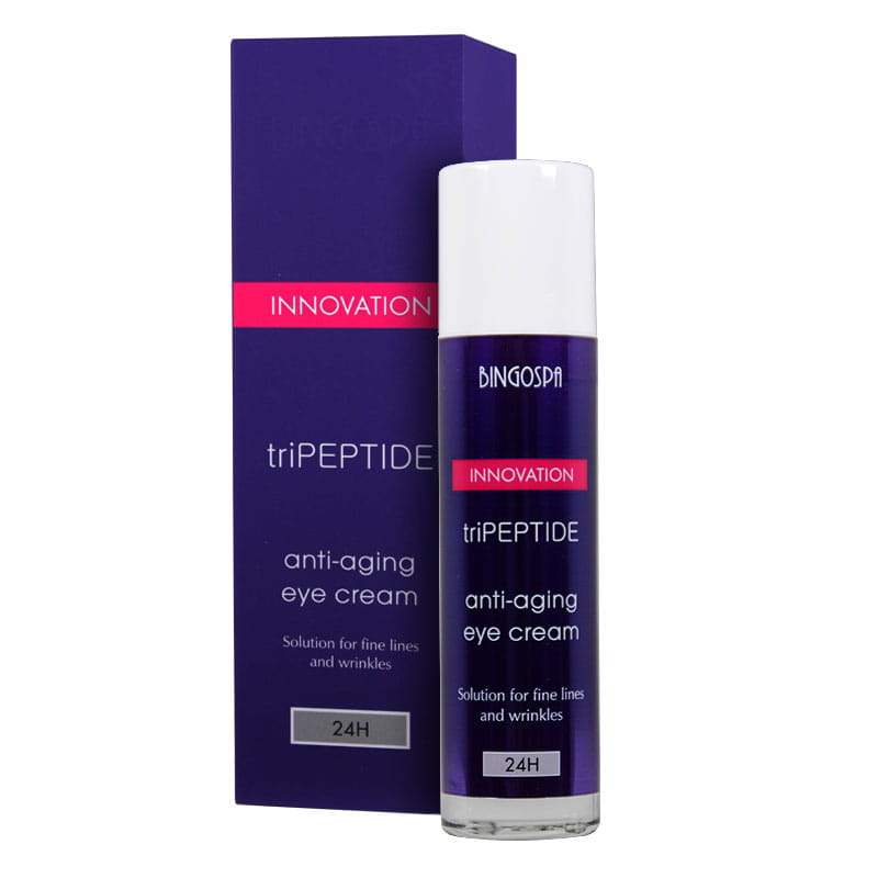 Trójpeptydowy krem pod oczy zwiększający produkcję kolagenu i naturalnego kwasu hialuronowego BINGOSPA